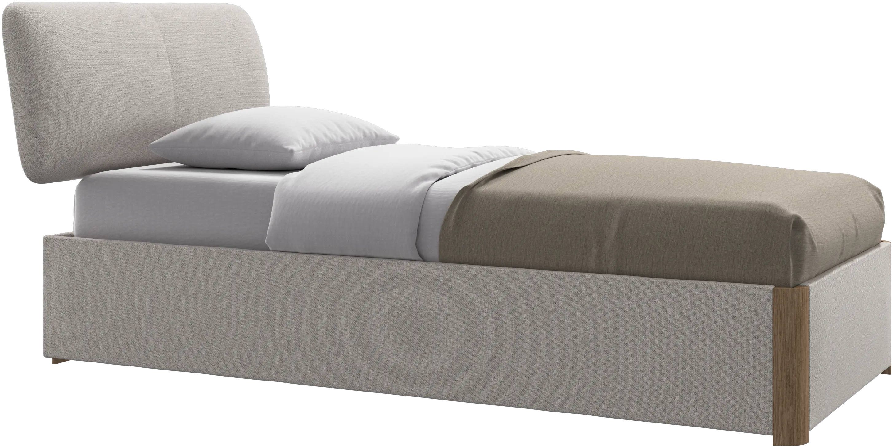 Element bed, bed-mounted headboard, with slats, excl. mattress